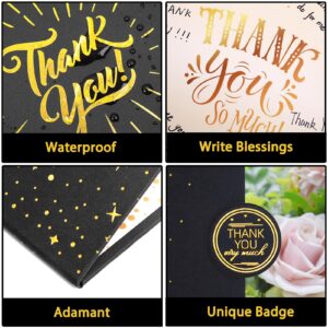 Vlipoeasn Thank You Card Guest Book Alternative, Black Gold Thank You All You Do, Thank You Sign,Graduation Retirement Office Party Decor, Thanks to Staff Teacher Professor Doctor Nurse Decoration