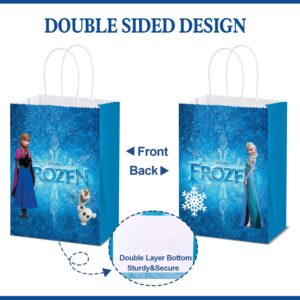 yaxundabcg Ice and Snow Queen Princess Party Bags for Birthday Party Supplies | Froze Princess Birthday Decorations Magic Princess Themed Party Gift Bags Party Favors Bags(12PCS).