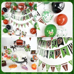 Football Party Decorations, Football Birthday Party Decorations, Sports Party Supplies Set Include Happy Birthday Banner, Football Balloon, Football Cake Topper for for Kids Birthday Football Party