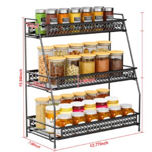 Bridgify Spice Rack Organizer for Cabinet, Bathroom Organizer Countertop, Bathroom Counter Organizer Kitchen Countertop Organizer Bathroom Vanity Organizer