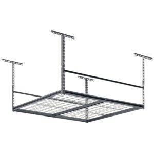 Muscle Rack, Steel Storage Ceiling Rack with Wire Deck 47 in. W x 28 in. H x 47 in. in Silver Vein