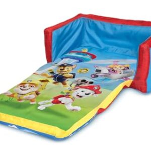 Paw Patrol Kids Sofa Bed, Children 2-in-1 Flip Open Inflatable Comfy Couch to Lounger, Toddler Nap Mat, Over 4ft Long