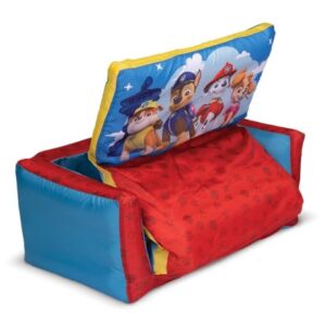 Paw Patrol Kids Sofa Bed, Children 2-in-1 Flip Open Inflatable Comfy Couch to Lounger, Toddler Nap Mat, Over 4ft Long