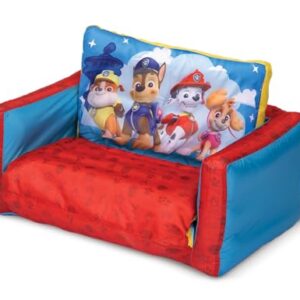 Paw Patrol Kids Sofa Bed, Children 2-in-1 Flip Open Inflatable Comfy Couch to Lounger, Toddler Nap Mat, Over 4ft Long