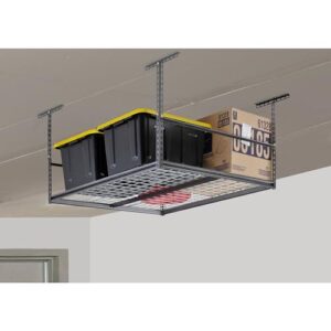 Muscle Rack, Steel Storage Ceiling Rack with Wire Deck 47 in. W x 28 in. H x 47 in. in Silver Vein