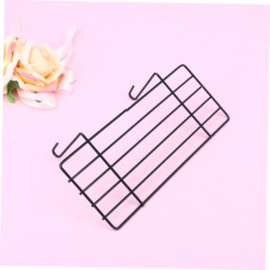 BESTOYARD Hanging Wire Shelf Wire Wall Panel Wall Grid Display Shelf Metal Floating Shelf Desk Book Holder Grid Basket Wall Grid Panels Grid Wall Rack Panel White Shelfs Organizer Iron Wire