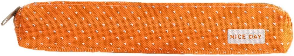 1Pc Orange Pencil Case, Cute Stationeries Pouch, Kawaii Pencil Pouch, Candy Color Pencil Box, Super Slim Pen Bag, Wave Point Cosmetic Bag，Pen, Pencil and Marker Cases，Arts, Crafts and Sewing