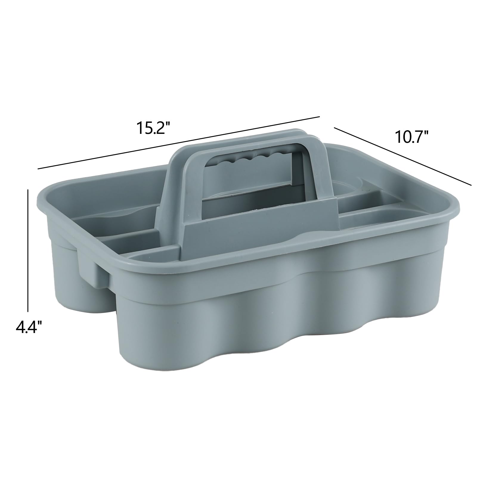 AnnkkyUS 4-Pack Cleaning Tool Caddy with Handle, Plastic Cleaning Supply Caddy, Gray