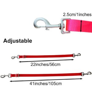 Horse Blanket Sheet Leg Straps， Adjustable Horse Leg Replacement Straps，with Metal Double Swivel Snaps, Adjustable Length from 24 to 42 Inch (Two Side Snaps)，Silver 2 PCS