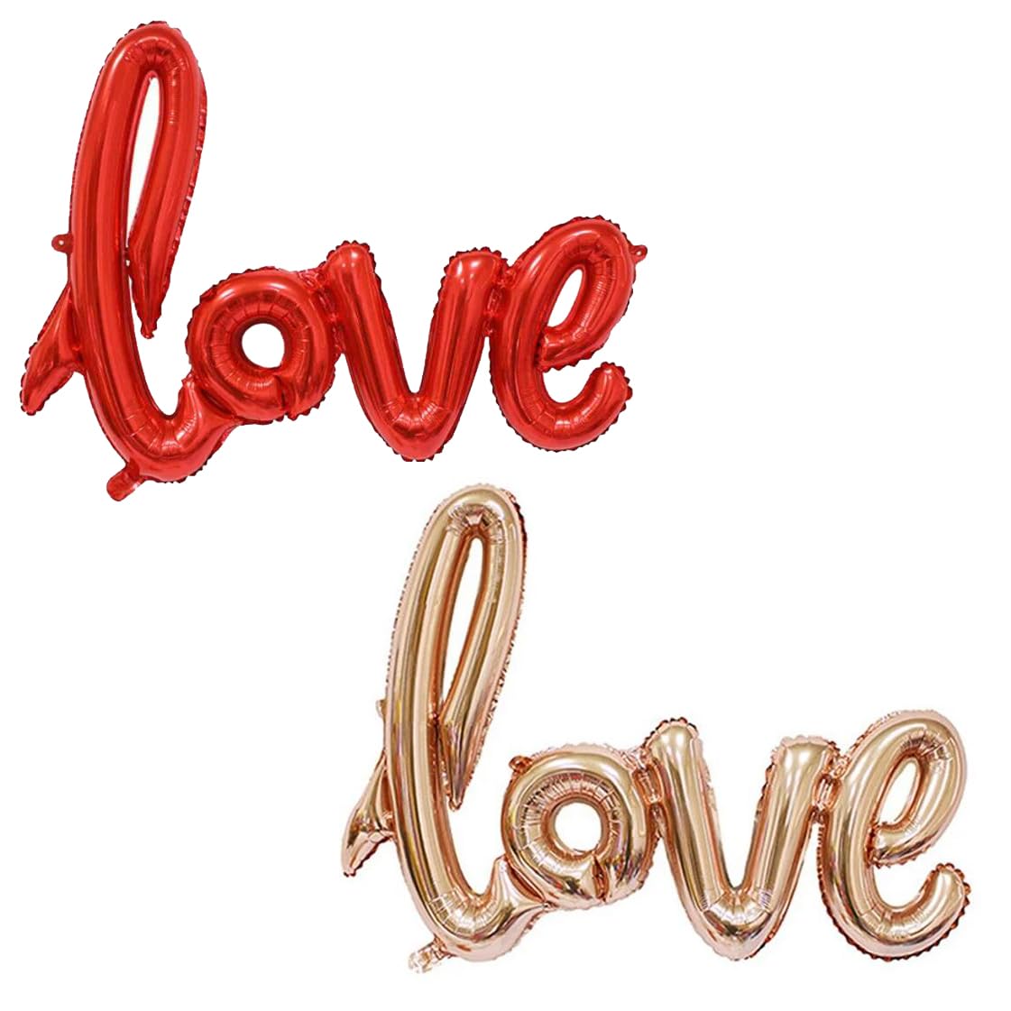 2pcs LOVE Foil Balloons Mylar Foil Letters Balloons Reusable Material for Romantic Valentine's Day Wedding Bridal Shower Anniversary Engagement Party Decorations