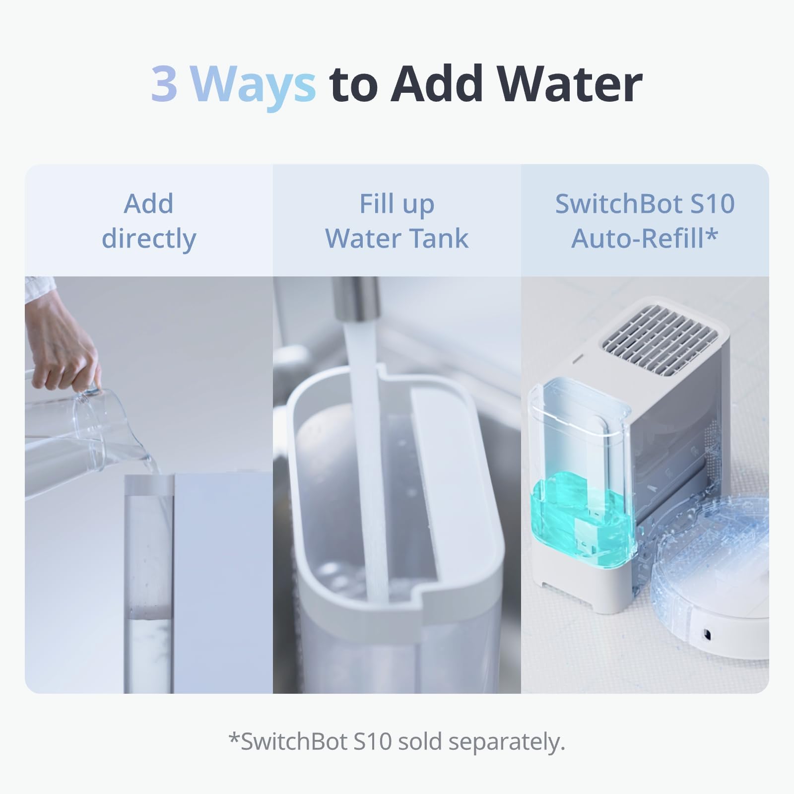 SwitchBot Smart Evaporative Humidifiers for Bedroom 4.5L(1.2G), 750ml/h Rapid Humidifiers, Top Fill Humidifiers, Last 22.5-Hour, Automatic Air Drying Filter, Ag+ Technology, Voice Control, App Alert