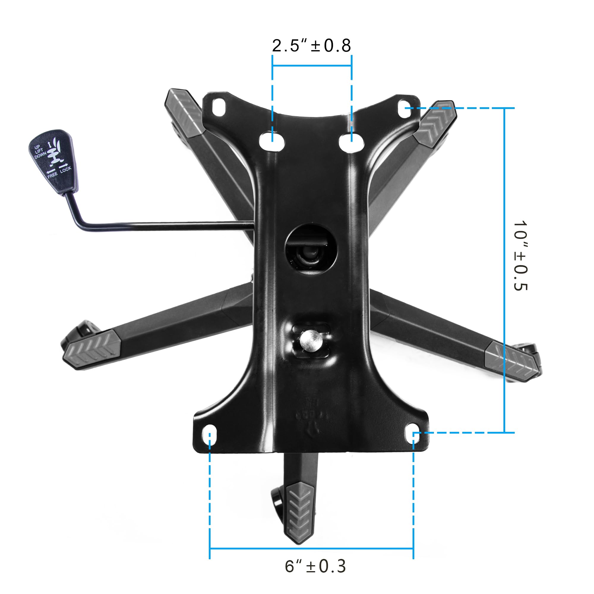 Frassie 28 inch Nylon Gaming Chair Base Replacement with Bottom Plate Stand Cylinder, 5 Casters (Grey)