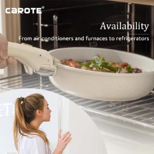 CAROTE Removable Handle, Handle for Detachable Removable Cookware,Universal Pot Handle,Suitable for All Cookware, Cream White