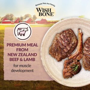 Wishbone Graze New Zealand Beef and Lamb Dry Dog Food, Gluten-Free, Grain-Free Formula for Overall Pet Health - 4 lb