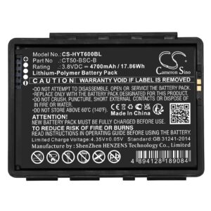 FYIOGXG Cameron Sino Battery for Honeywell Dolphin CT60, Dolphin CT65 PN:Honeywell CT50-BSC-B 4700mAh / 17.86Wh