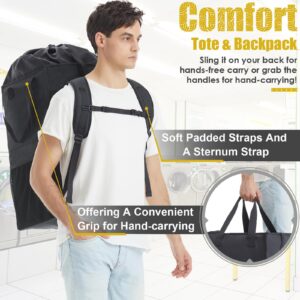 Laundry Bag Backpack for College, Extra Large Laundry Hamper for Dorm Room Essentials, Freestanding Laundry Backpack Bag with Straps, Stand Up Heavy Duty Backpack Laundry Bag for Apartment, Laundromat