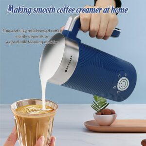 Huogary Milk Frother, 4-in-1 Electric Milk Frother and Steamer, Automatic Warm and Cold Foam Milk Warmer for Latte, Cappuccinos, Macchiato