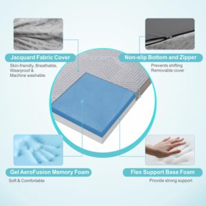 MUUEGM Folding Mattress Twin XL Tri-Fold Gel Memory Foam Mattress Topper with Breathable & Washable Cover 4 Inch Foldable Mattress with Storage Bag for Camping/RV/Yoga,Guest Bed,CertiPUR-US Certified