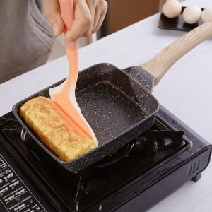 FUNGYAND Tamagoyaki Pan Set, 12-in-1 Japanese Omelette Egg Pan with Spatula, Bamboo Mat, Knife, and More Omelet & Sushi Accessories - Deluxe Complete Tamagoyaki Cookware Set - 5x7 Inches