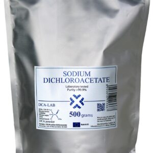 DCA - Sodium Dichloroacetate 500g Bulk Powder, Purity >99.9%, Made in Europe, by DCA-LAB, Certificate of Analysis Included, Tested in a Certified Laboratory, Buy Directly from Manufacturer, 1.7lbs