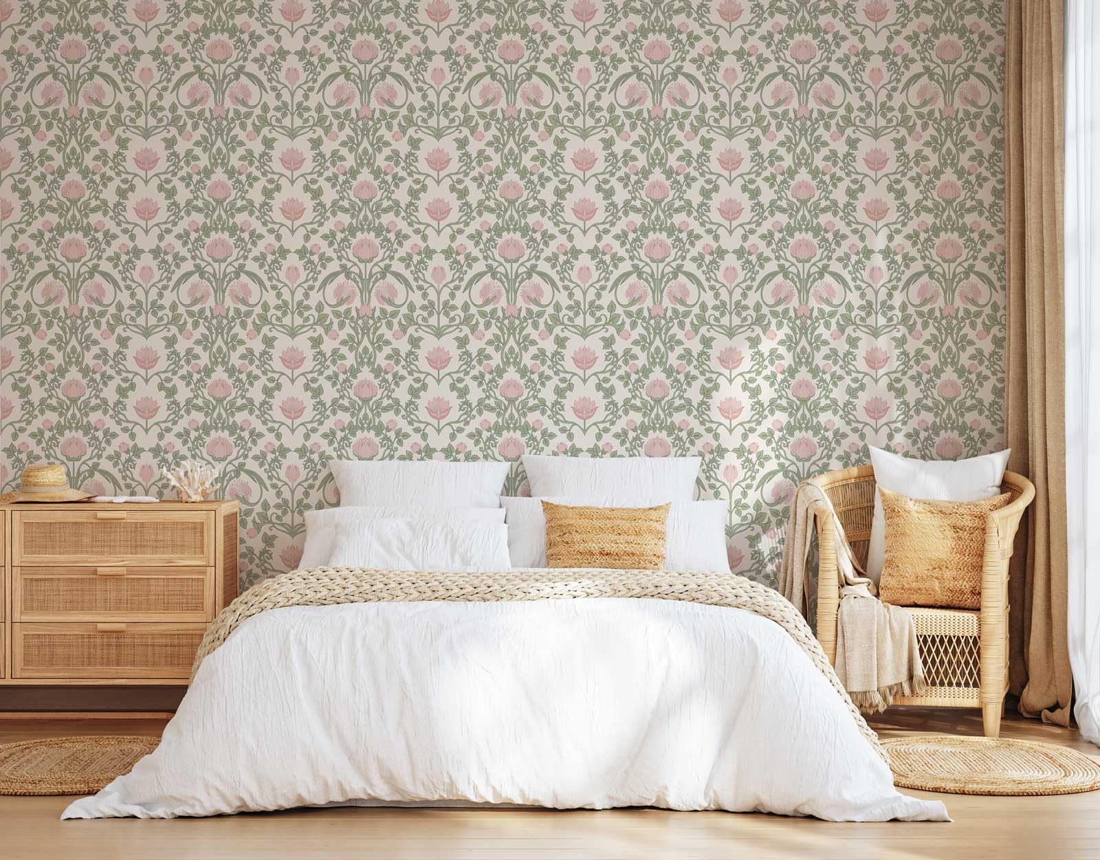 YXTII Floral Peel and Stick Wallpaper Pink Wallpaper Retro Wallpaper Victorian Wallpaper Self Adhesive Wallpaper for Bedroom Decorative Self Adhesive Shelf Drawer Liner