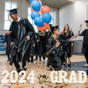 Graduation Party Decorations 2024-8 LED Long Marquee Light Up Letters 'Grad 2024' and 1 'Doctorial hat' - Graduation Party Decor for Kindergarten Preschool High School College Graduation