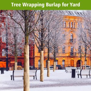 40" x 15 Feet Burlap Fabric Tree Wrap Roll Gardening Natural Burlap Fabric, Burlap Jute Fabric Blanket for Crafts Wedding Table Center Pieces Decoration Rustic Party Décor