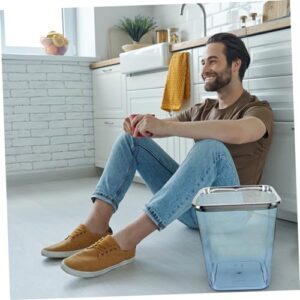 Transparent Trash Can Trash Bin Waste Basket for Kitchen Garbage Can for Office Portable Trash Can Household Trash Can Wastebasket Kitchen Garbage Can Plastic Trash Cans Waste Bins