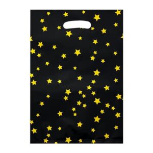 kiorevy 20 pcs black and gold cute star party favors bags goodie bags goody bags treat bags for birthday graduation baby shower christmas new year party decorations supplies