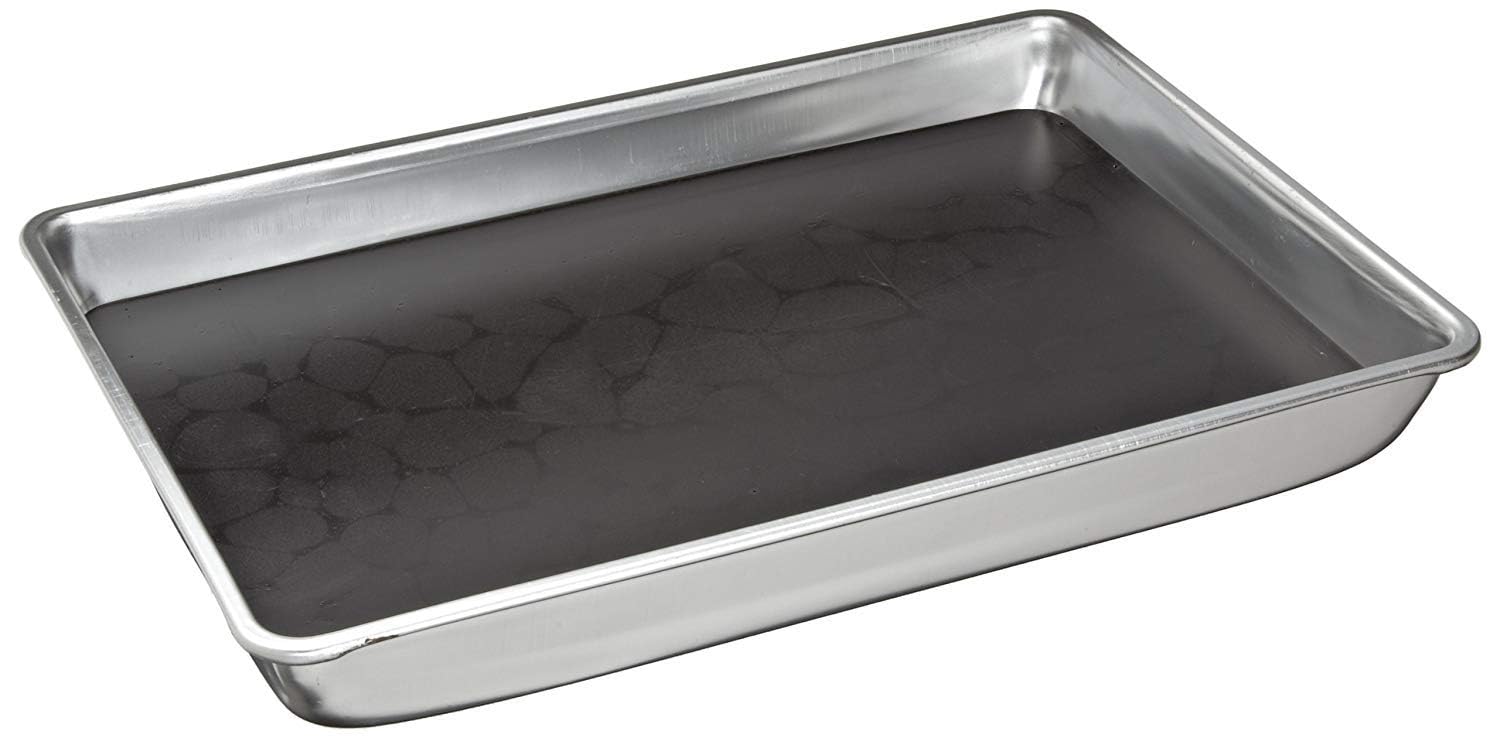 United Scientific™ Dissecting Pan, Aluminum, with Black Wax, 11.25" X 7.5" X 1.5"