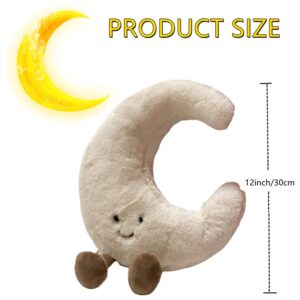 NatureMan Sun Shaped Plush Toys Amuseable Sun Moon Stuffed Animal Plushie Doll Toys Room Decoration Gift for Kids Children (Moon)