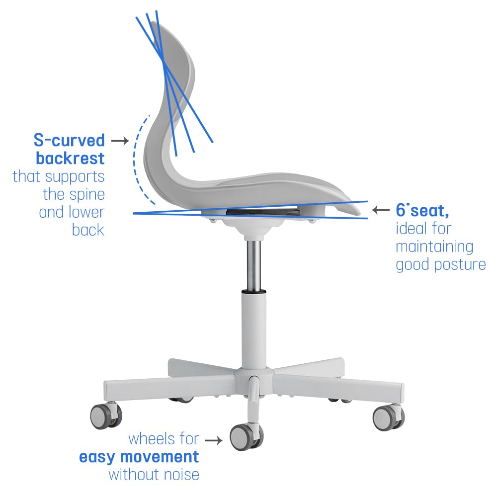 Roichen Wow Chair, Posture Correct, Office Chair, Dining Chair, Living Room Chair, Reading, Studying, Lumbar Support, Ergonomic, Height Adjustable