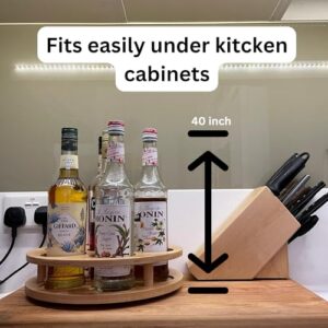 Moonkasa Coffee Syrup Organizer, 7 Bottles Capacity Syrup Bottle Holder Stand, Ideal for Countertop, Coffee Bar Organization or as a Wine Holder