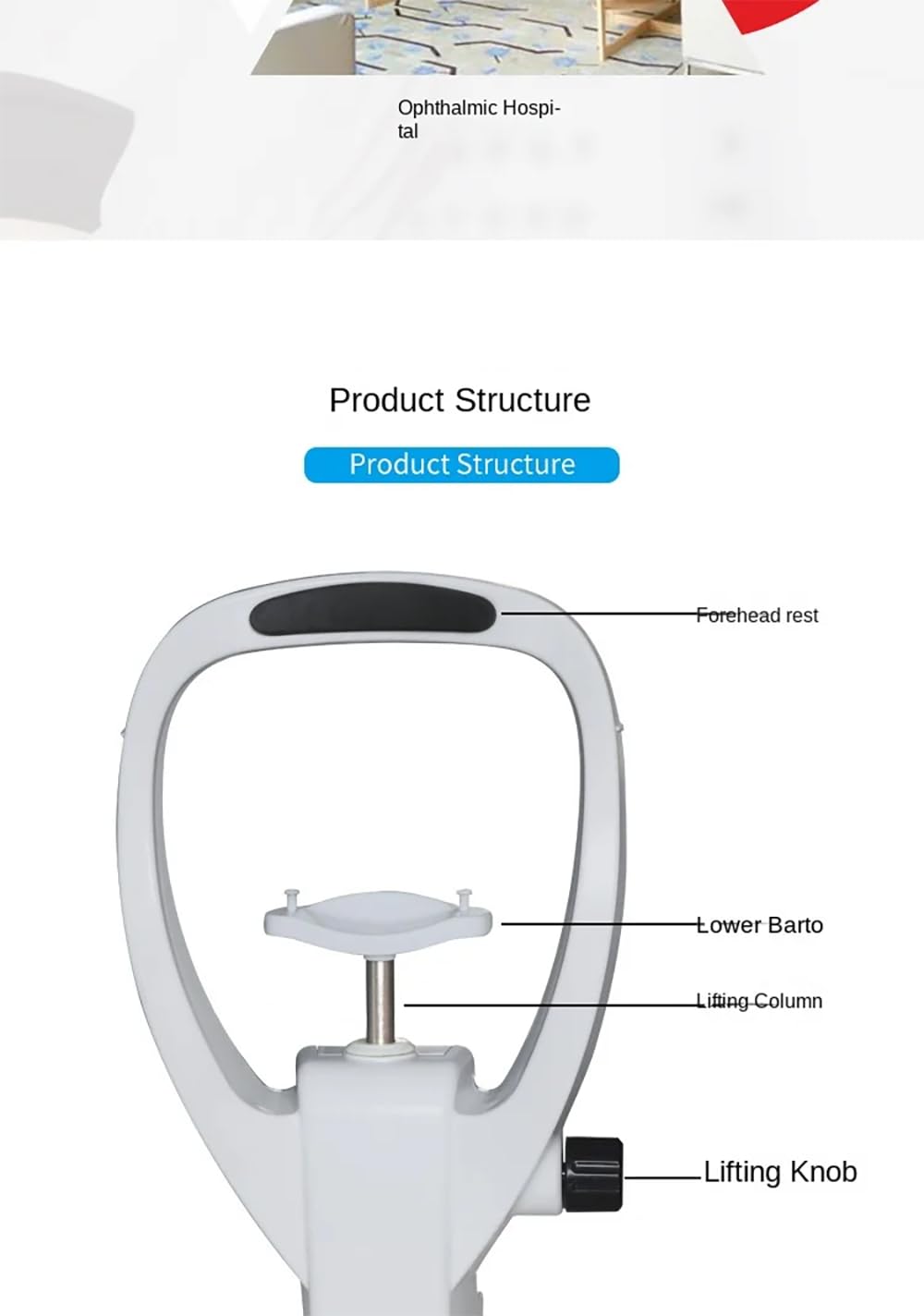 AISITESY Optometry Equipment Accessories Support Lifting Forehead Support Chin Ophthalmic Auto Refractometer Rest Vision