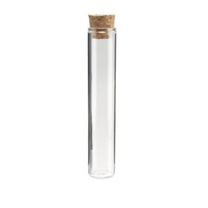 Loud Lock Glass Tubes Cork Top – 100 Count Durable Translucent Clear Glass Storage Tube with Cork Cap – Airtight Smell Proof Container – Lightweight Glass Child Safe Bottles - Glass Test Tube Vials