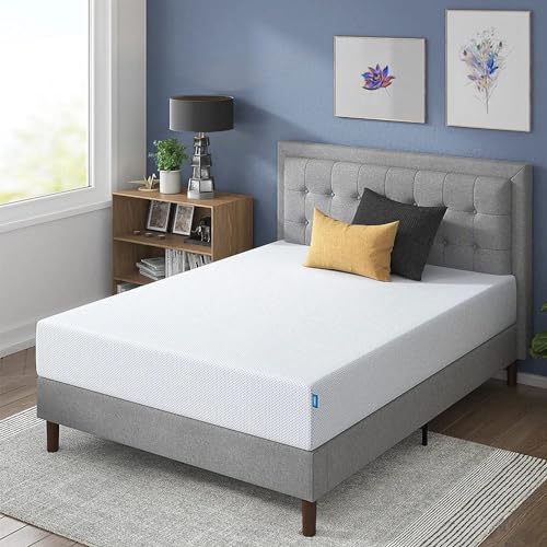 Nestl 8 Inch Green Tea & Graphite Memory Foam Mattress, Queen Size Mattress in A Box - Pressure Relief Supportive Cooling Mattress, Fiberglass Free, CertiPur-US Certified - Bed in A Box, Queen Size