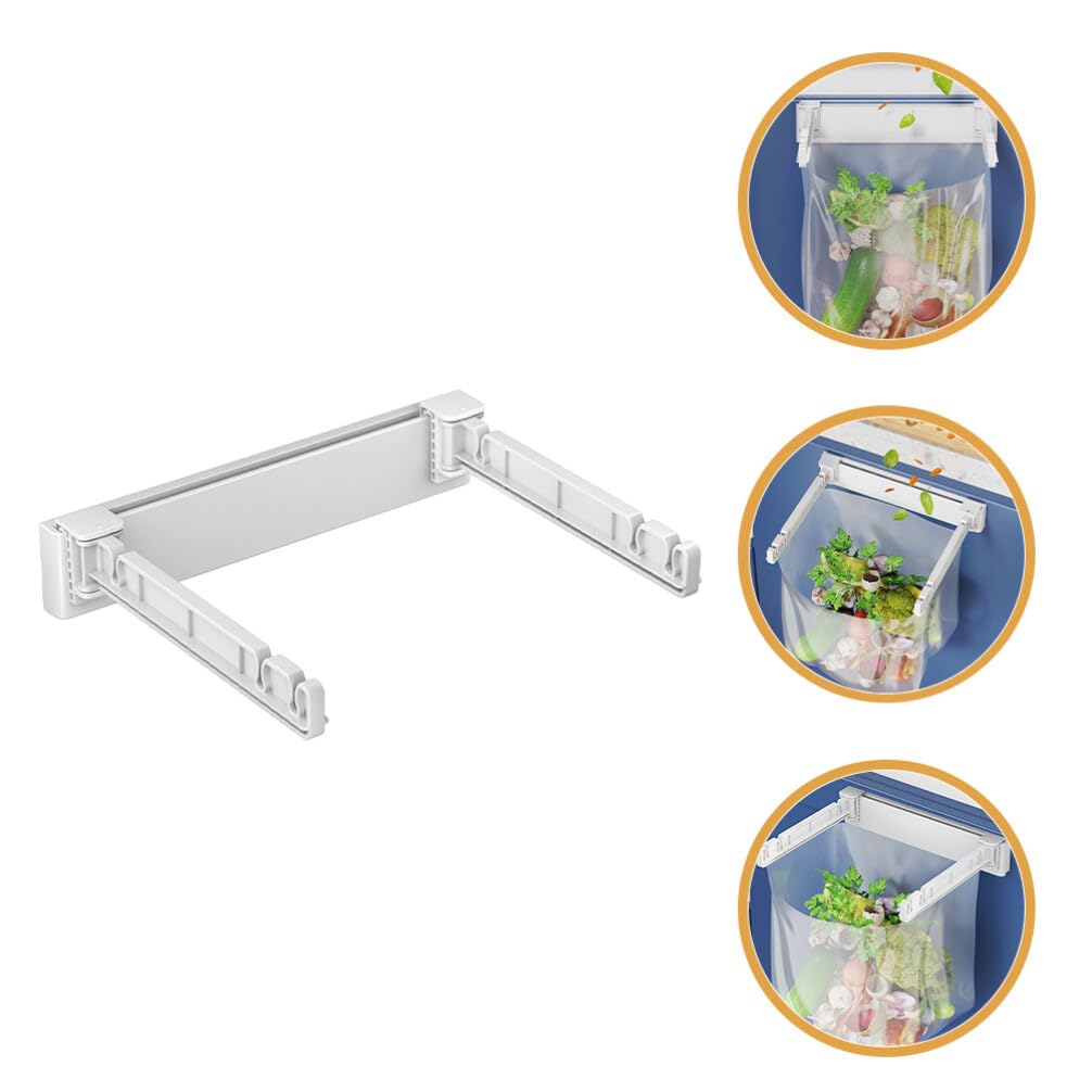 Cabilock Waste Bag Holders Hanging Trash Bag Holder Foldable Plastic Garbage Bag Holder Kitchen Towel Rail Rack for Kitchen Cabinet Door Cupboard Trash Bag Hanging Rack