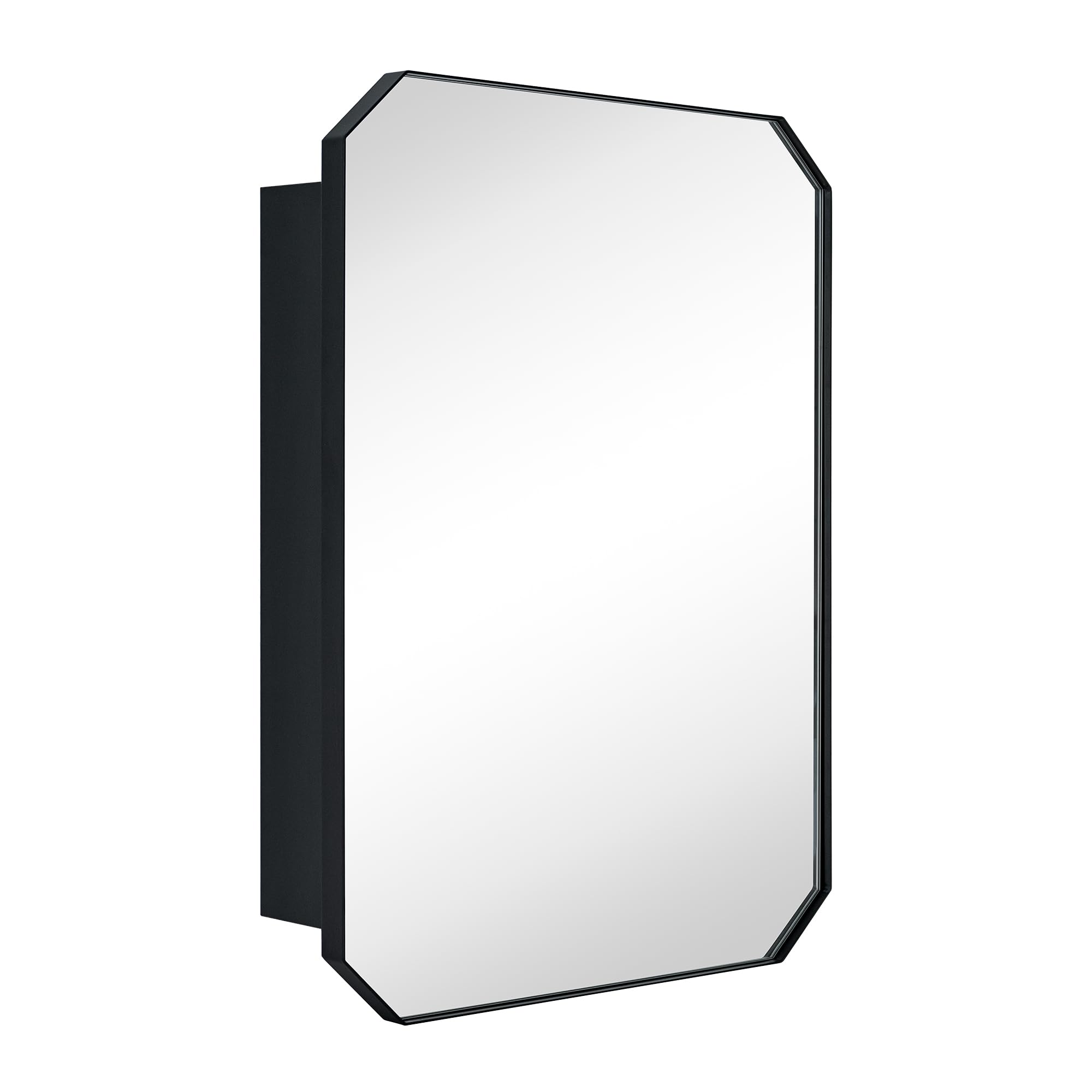 GRACTO Arched Metal Surface Mount Medicine Cabinet with Mirror Irregular Rectangle Bathroom Cabinet, 18'' W x 26'' H