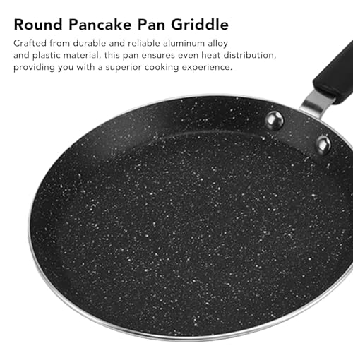 Crepe Pancake Pan,Flat Frying Pan,Tortilla Pan,Nonstick Round Shape,Aluminum Alloy Portable Griddle Pancake Maker Pan (6in)