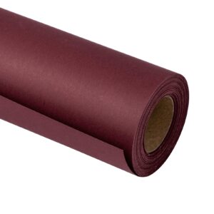 ruspepa kraft paper roll - 17.5 inches x 32.8 feet - recyclable paper perfect for wrapping, craft, packing, floor covering, dunnage, parcel, table runner, wine red