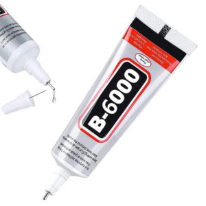 b6000 jewelry glue clear rhinestone, inlay glue, pendant adhesive, cvvtspe craft adhesive glue with precision tip multifunctional fabric glue (15, grams)