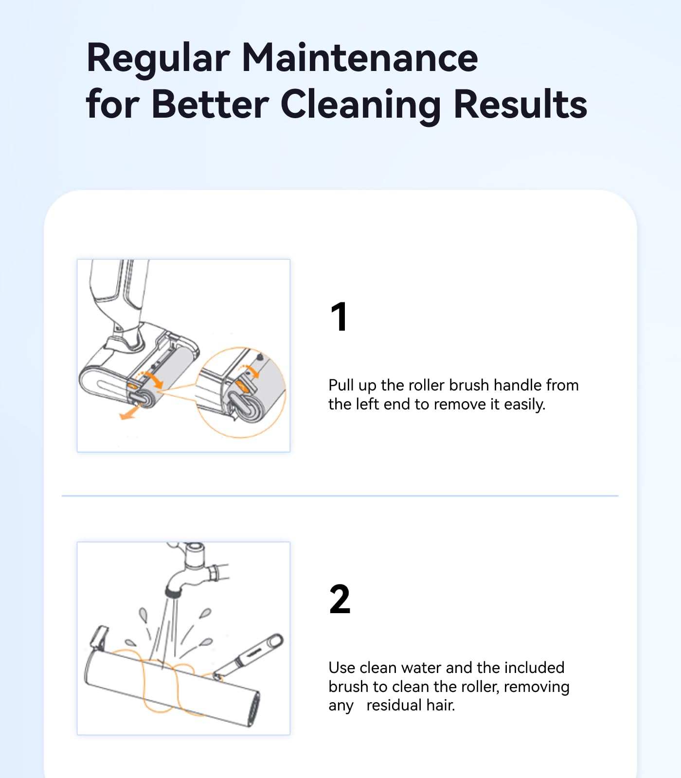 NARWAL Wet and Dry Vacuum High-Efficiency Microfiber Brush Roller (Model: S10 Pro)-Enhanced Dirt and Debris Pickup, Easy Maintenance