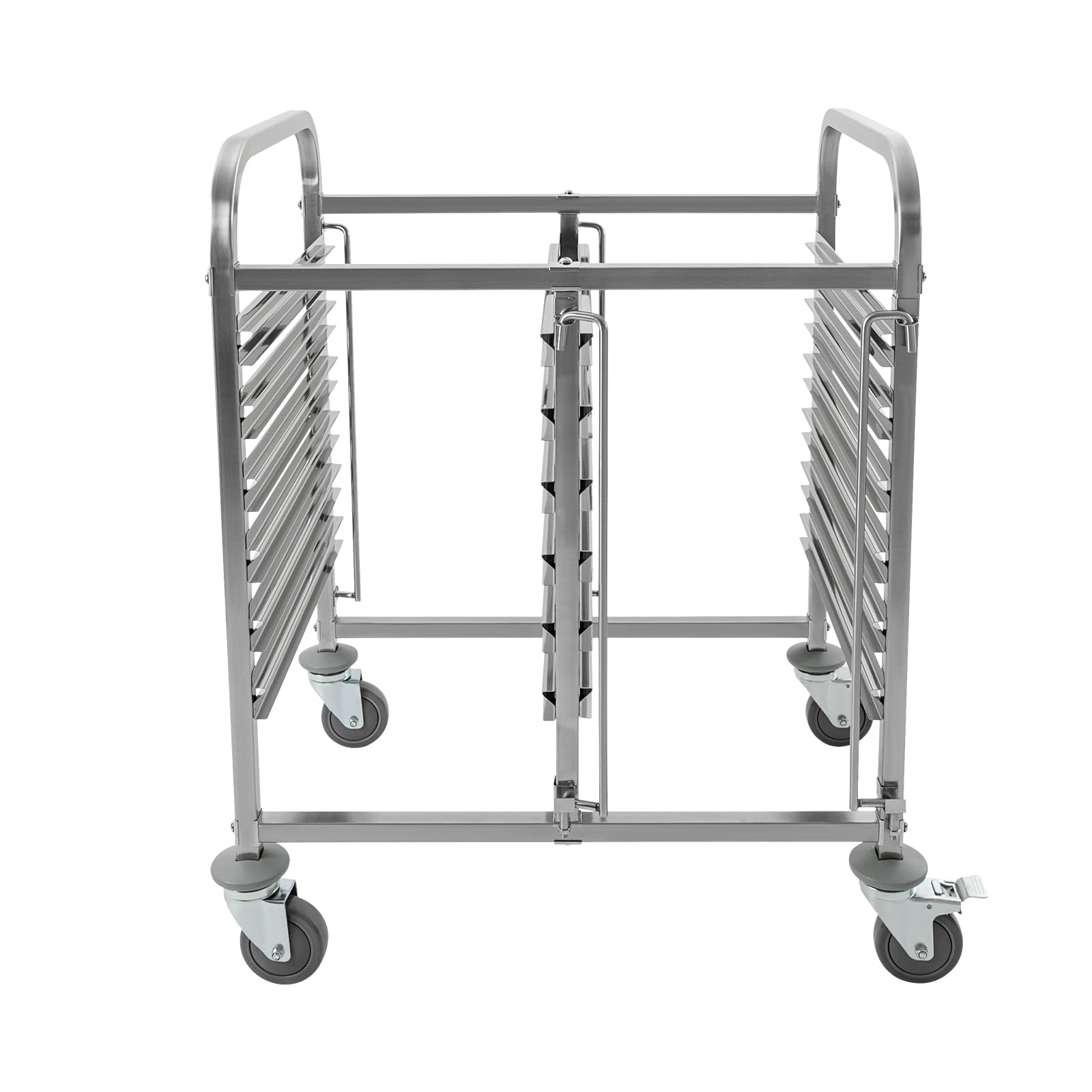 Bun Pan Rack, 6 Tiers Commercial Cooling Storage Rack Cart With Large Capacity 12 Compartments for Kitchen, Mobile Stainless Steel Bakery Rack with 4 Universal Wheels For Bakeries, Restaurants