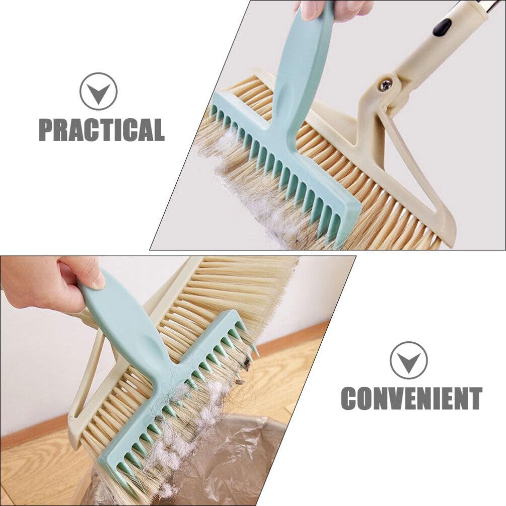 Gatuida 2Pcs Broom Hair Removal Comb Broom Hair Removal Cleaning Tool Hair Collectors for Clean The Hair and Dust On The Broom Bathroom Sewer