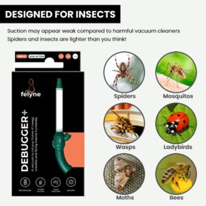 Rechargeable Spider Catcher Strong Suction Blows Insects Back Out Long Handle Vacuum Humane Bug Catcher LED Light Insect Hoover Bees Moths for Home