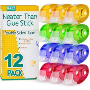 Double Sided Tape Roller, Scrapbook Tape Dispenser Runner, Photo-Safe, Neater Than Glue Sticks, Photo Tape for Scrapbooking- Glue Tape for Home Office School Crafts & Arts Projects (4)