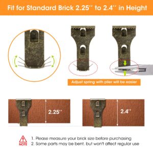 AIEVE Brick Wall Clips, 10 Pack Brick Hooks Brick Hangers for Hanging Outdoors No Drill, Fit 2-1/4 to 2-2/5inch Wall