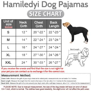 Hamiledyi Dog Onesie Anti-Licking Dog Bodysuit Spay Surgical Recovery Suit for Dogs Pet Cone Alternative After Surgery Full Body Dog Shedding Suit for Female Male Neuter Dogs Claming Pajamas (XL)