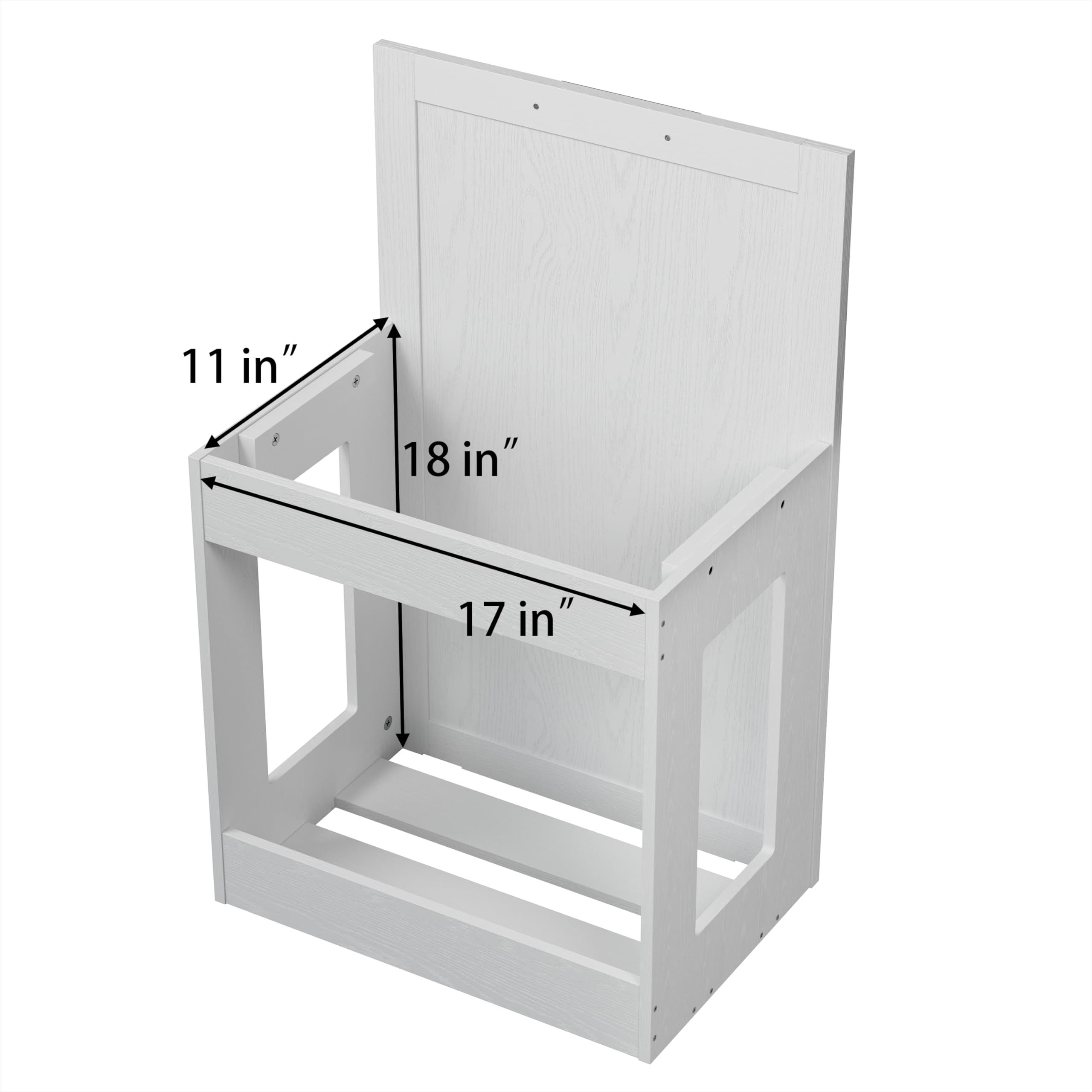 OLD CAPTAIN Tilt Out Trash Cabinet with Quick Installation and Deodorising Function, Wooden Freestanding Trash Can Cabinet Holds Up to 2x13 Gallons Capacity for Kitchen and Dining Room, White