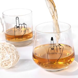 Engagement Gifts for Couples & Special Wedding Gifts: Wine and Whiskey Glasses,Socks, Scented Candle, and Greeting Card - Unique Gifts for Couples,Mr and Mrs, His and Hers, Bridal Shower and Newlywed